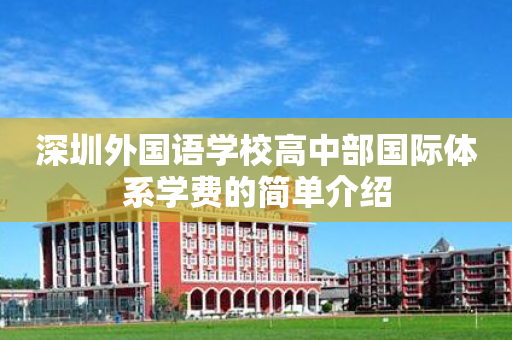 深圳外国语学校高中部国际体系学费的简单介绍