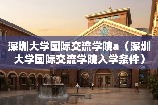 深圳大学国际交流学院a（深圳大学国际交流学院入学条件）