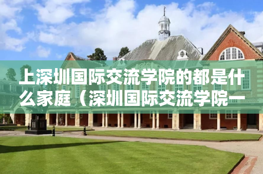 上深圳国际交流学院的都是什么家庭（深圳国际交流学院一年多少钱）