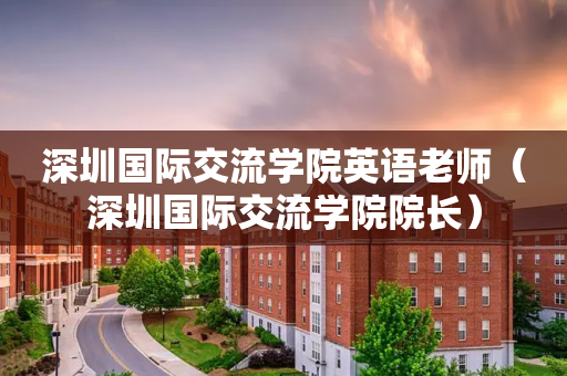 深圳国际交流学院英语老师（深圳国际交流学院院长）