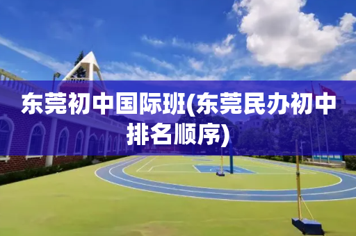 东莞初中国际班(东莞民办初中排名顺序)