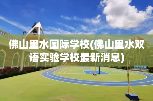 佛山里水国际学校(佛山里水双语实验学校最新消息)