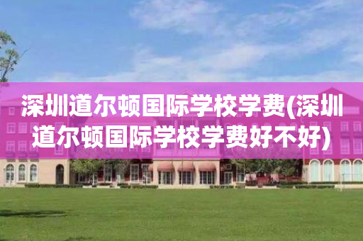 深圳道尔顿国际学校学费(深圳道尔顿国际学校学费好不好)