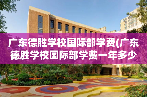 广东德胜学校国际部学费(广东德胜学校国际部学费一年多少)