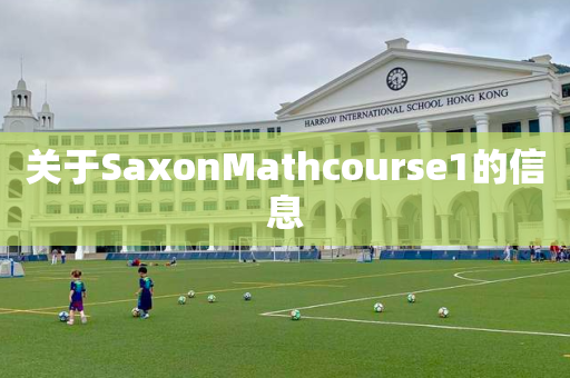 关于SaxonMathcourse1的信息