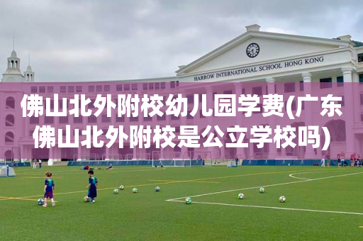 佛山北外附校幼儿园学费(广东佛山北外附校是公立学校吗)