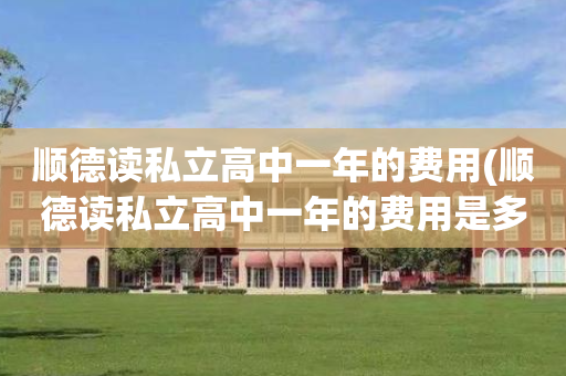 顺德读私立高中一年的费用(顺德读私立高中一年的费用是多少钱)