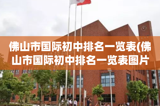 佛山市国际初中排名一览表(佛山市国际初中排名一览表图片)