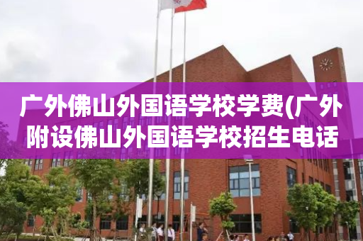 广外佛山外国语学校学费(广外附设佛山外国语学校招生电话)