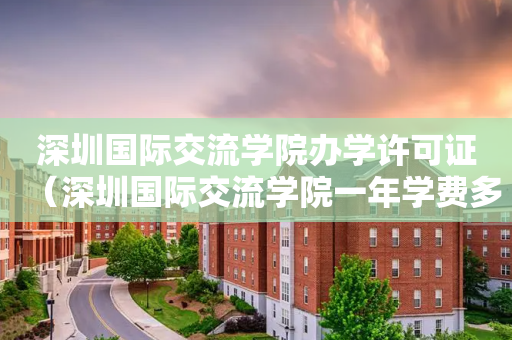 深圳国际交流学院办学许可证（深圳国际交流学院一年学费多少）