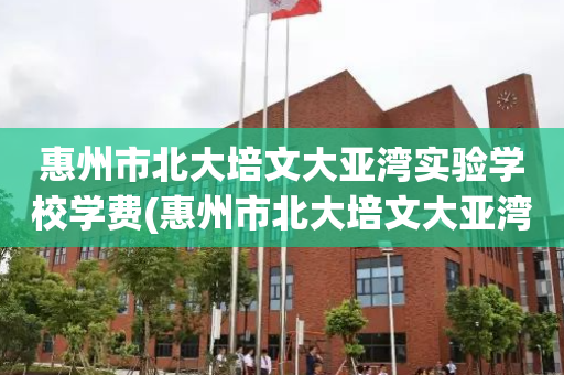 惠州市北大培文大亚湾实验学校学费(惠州市北大培文大亚湾实验学校分数线)
