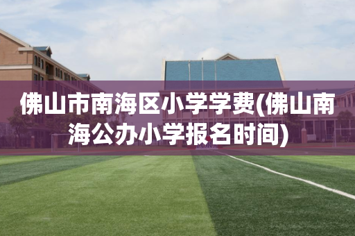 佛山市南海区小学学费(佛山南海公办小学报名时间)
