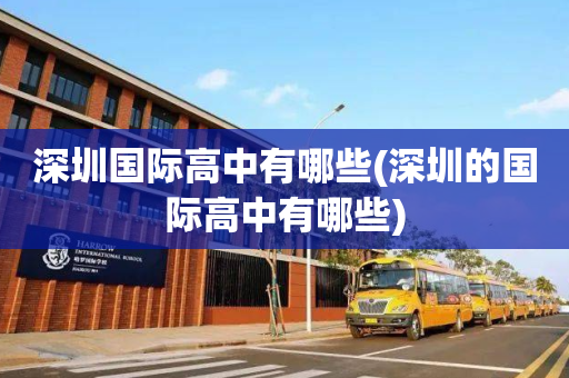 深圳国际高中有哪些(深圳的国际高中有哪些)