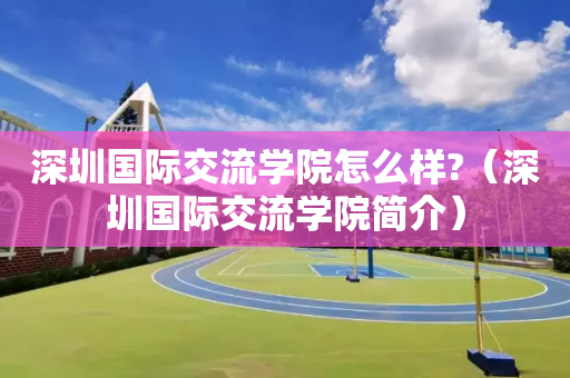 深圳国际交流学院怎么样?（深圳国际交流学院简介）