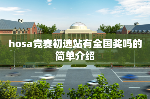 hosa竞赛初选站有全国奖吗的简单介绍