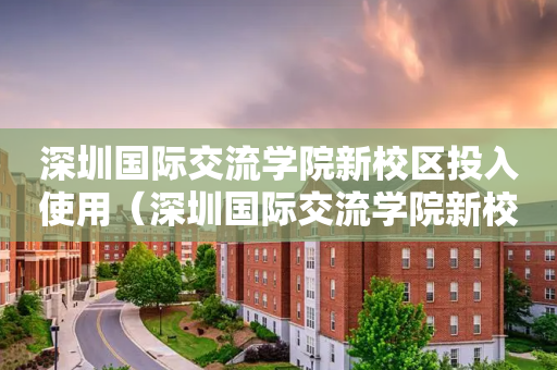 深圳国际交流学院新校区投入使用（深圳国际交流学院新校区投入使用多少年）
