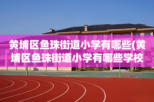 黄埔区鱼珠街道小学有哪些(黄埔区鱼珠街道小学有哪些学校)