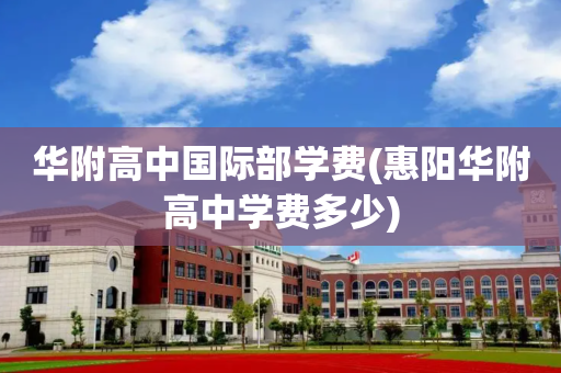 华附高中国际部学费(惠阳华附高中学费多少)
