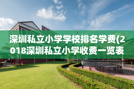 深圳私立小学学校排名学费(2018深圳私立小学收费一览表)