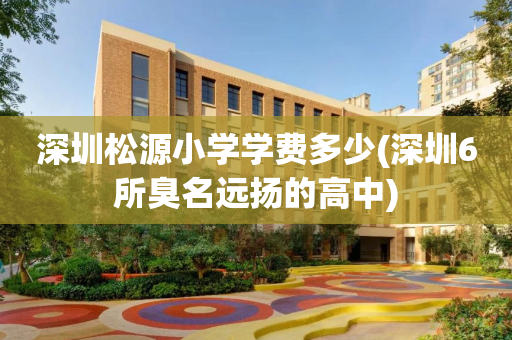 深圳松源小学学费多少(深圳6所臭名远扬的高中)