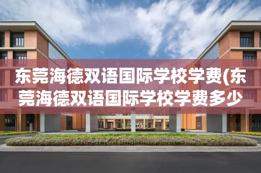 东莞海德双语国际学校学费(东莞海德双语国际学校学费多少钱)