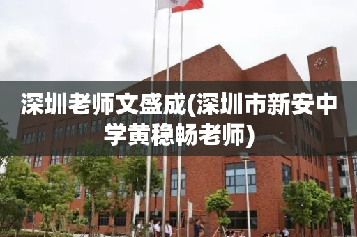 深圳老师文盛成(深圳市新安中学黄稳畅老师)