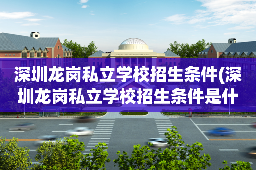 深圳龙岗私立学校招生条件(深圳龙岗私立学校招生条件是什么)