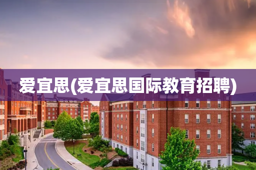 爱宜思(爱宜思国际教育招聘)