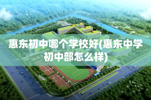 惠东初中哪个学校好(惠东中学初中部怎么样)