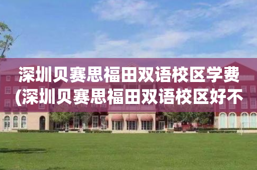 深圳贝赛思福田双语校区学费(深圳贝赛思福田双语校区好不好)