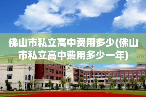 佛山市私立高中费用多少(佛山市私立高中费用多少一年)