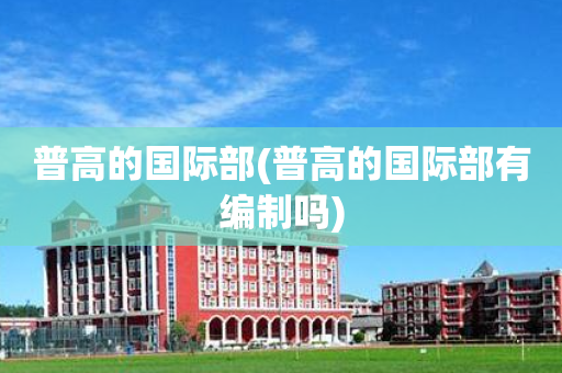 普高的国际部(普高的国际部有编制吗)