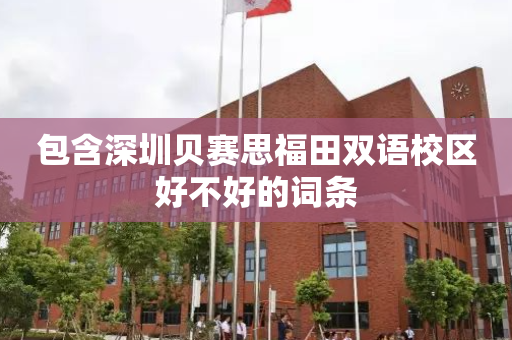 包含深圳贝赛思福田双语校区好不好的词条
