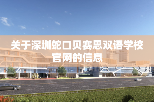 关于深圳蛇口贝赛思双语学校官网的信息