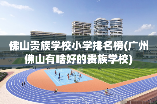 佛山贵族学校小学排名榜(广州佛山有啥好的贵族学校)