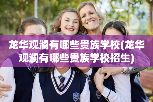 龙华观澜有哪些贵族学校(龙华观澜有哪些贵族学校招生)