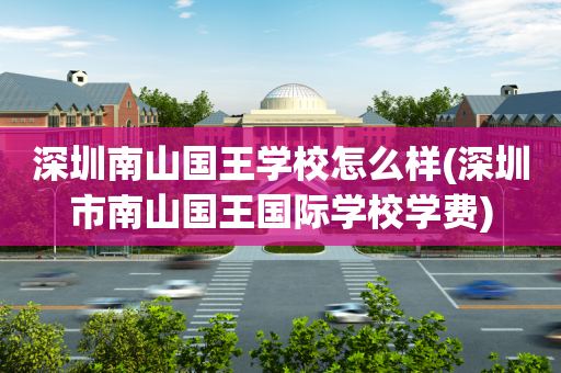 深圳南山国王学校怎么样(深圳市南山国王国际学校学费)
