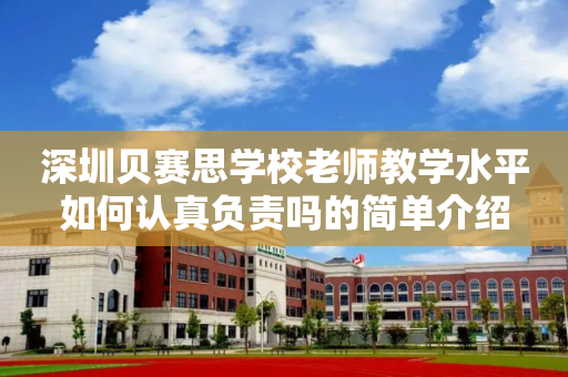 深圳贝赛思学校老师教学水平如何认真负责吗的简单介绍