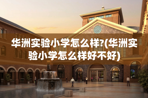 华洲实验小学怎么样?(华洲实验小学怎么样好不好)