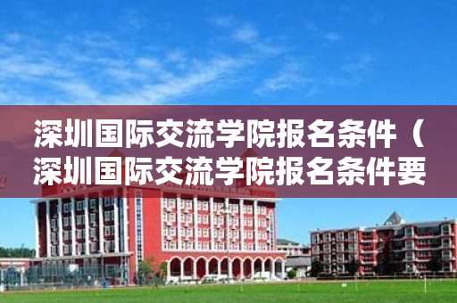 深圳国际交流学院报名条件（深圳国际交流学院报名条件要求）