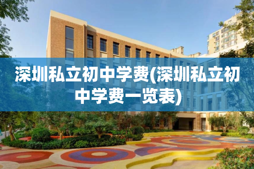 深圳私立初中学费(深圳私立初中学费一览表)