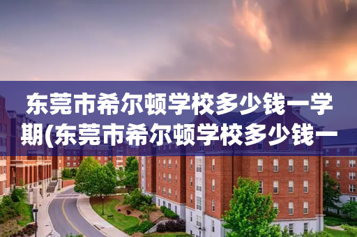 东莞市希尔顿学校多少钱一学期(东莞市希尔顿学校多少钱一学期啊)