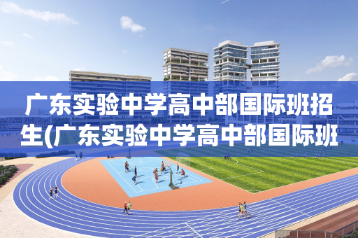 广东实验中学高中部国际班招生(广东实验中学高中部国际班招生条件)