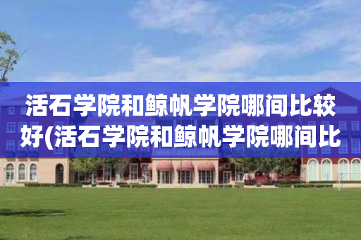 活石学院和鲸帆学院哪间比较好(活石学院和鲸帆学院哪间比较好考)