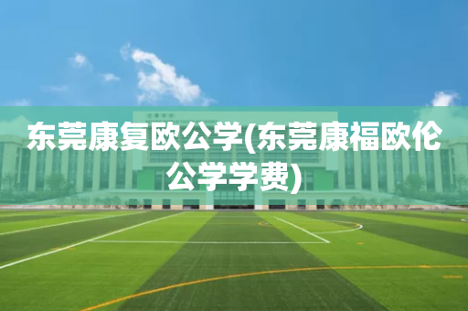 东莞康复欧公学(东莞康福欧伦公学学费)