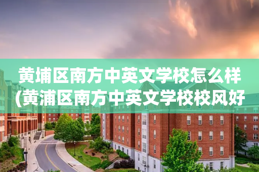 黄埔区南方中英文学校怎么样(黄浦区南方中英文学校校风好吗)