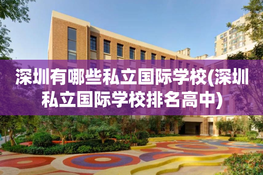 深圳有哪些私立国际学校(深圳私立国际学校排名高中)