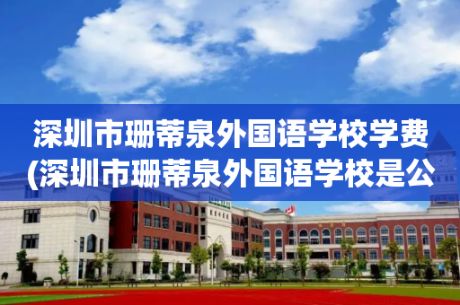 深圳市珊蒂泉外国语学校学费(深圳市珊蒂泉外国语学校是公办还是民办)