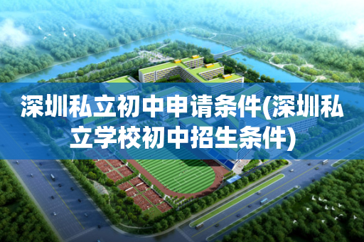 深圳私立初中申请条件(深圳私立学校初中招生条件)