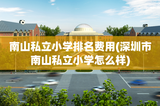 南山私立小学排名费用(深圳市南山私立小学怎么样)